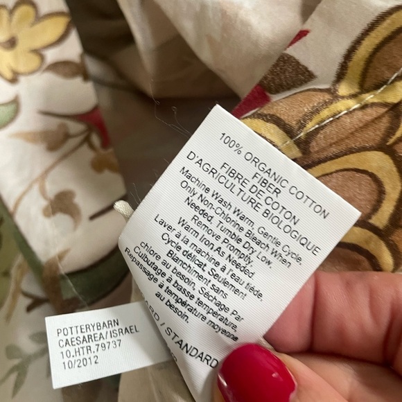 Pottery Barn Courtney Green Sienna Set of Two Shams - Picture 6 of 8